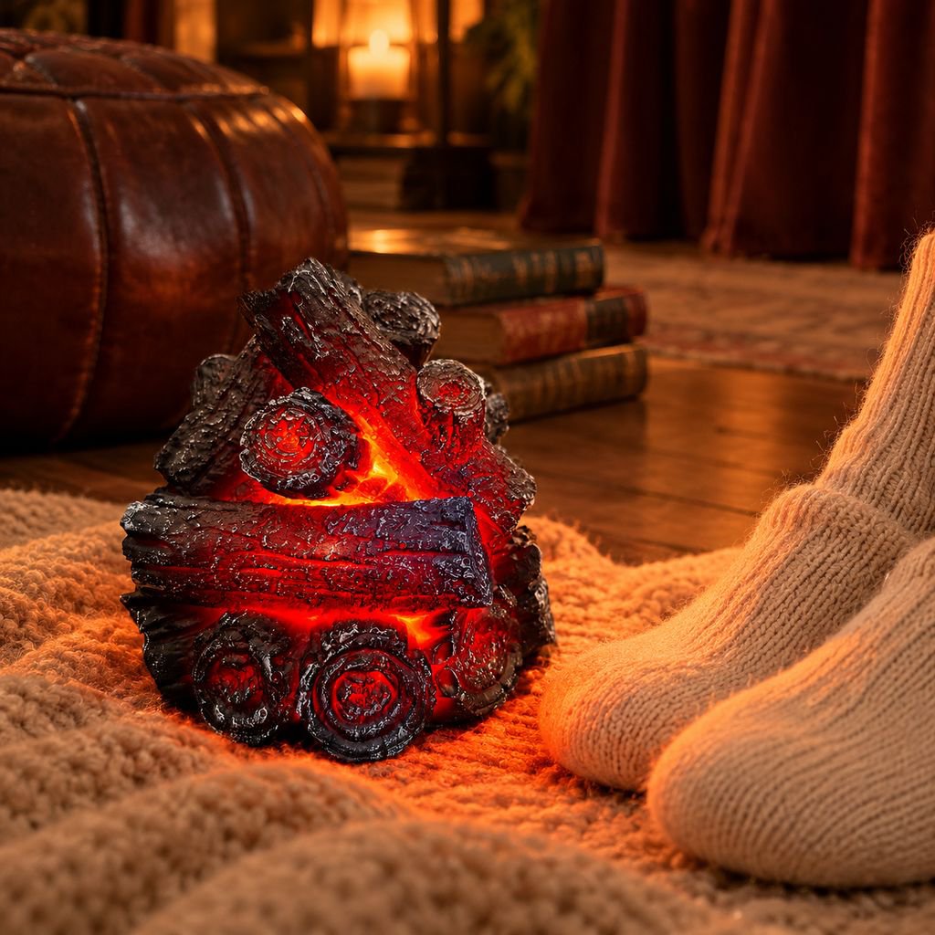 Charcoal pile LED light for living room atmosphere