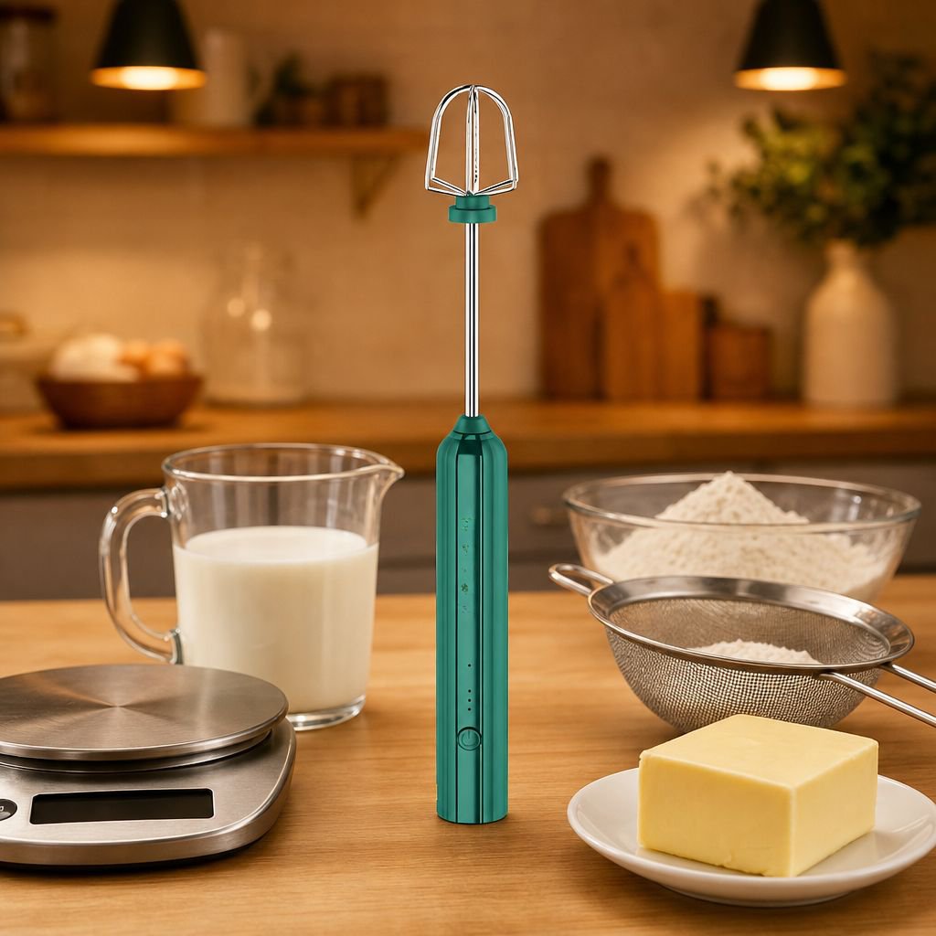 Egg beater with USB charging cable