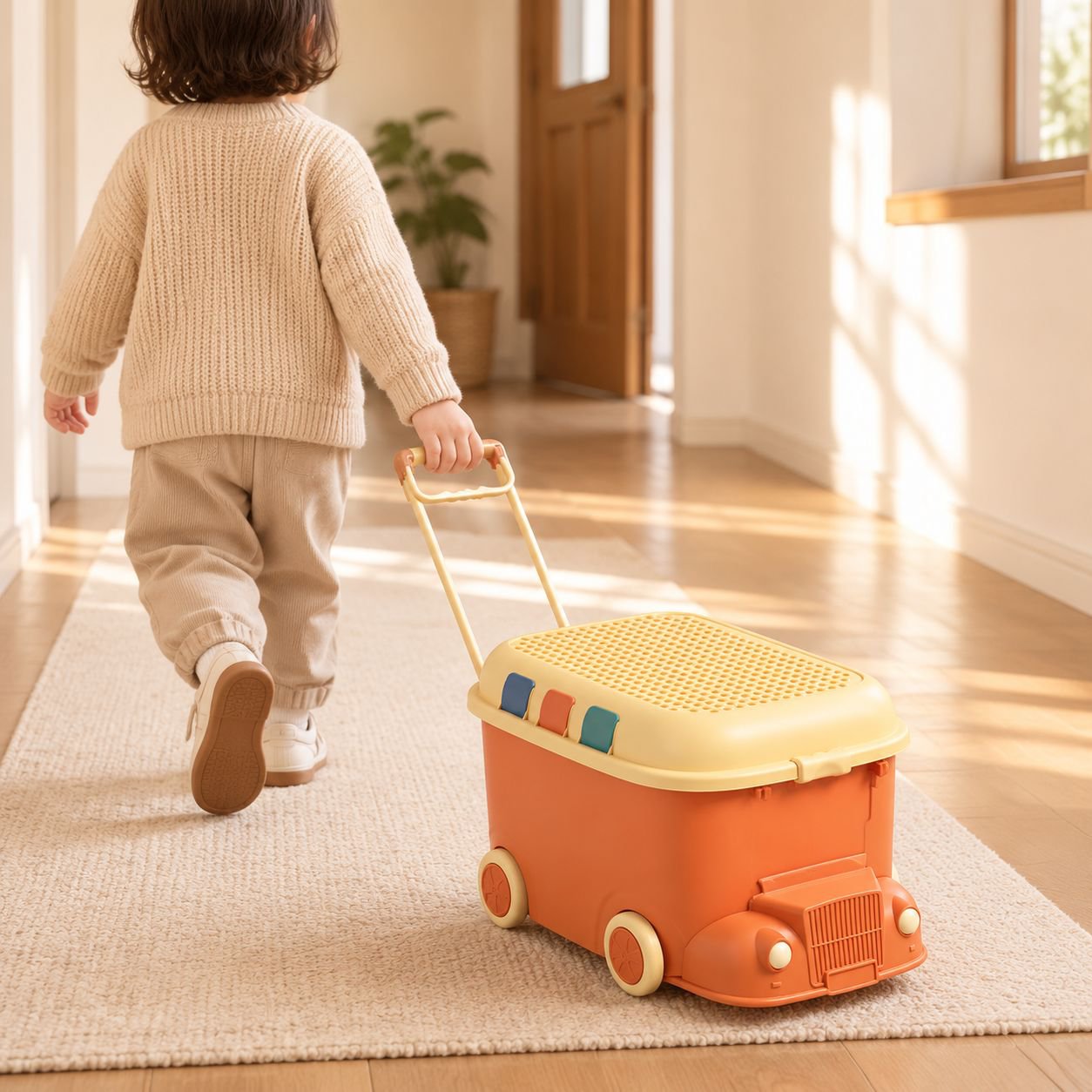 Train-Shaped Kids Toy Storage Bin