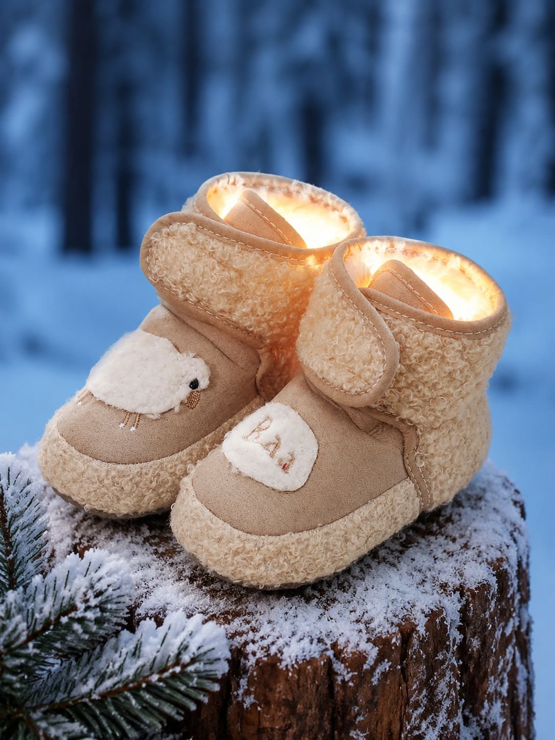 Botitas de nieve cálidas y adorables para bebés de 0 a 1 año