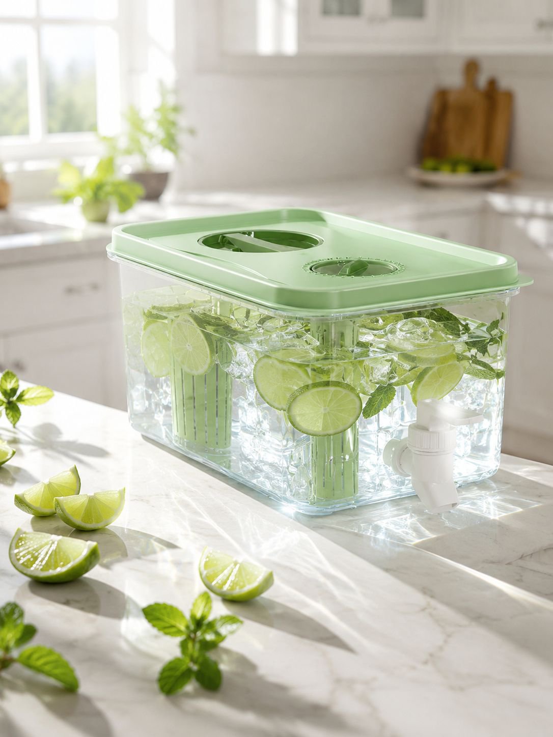 Compact water jug for kitchen and fridge