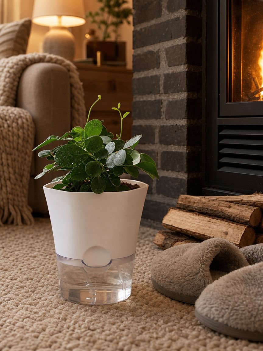 Simple and stylish resin flower pot for houseplants