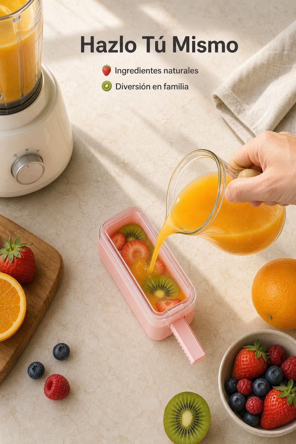 Molde fácil de limpiar para polos y helados
