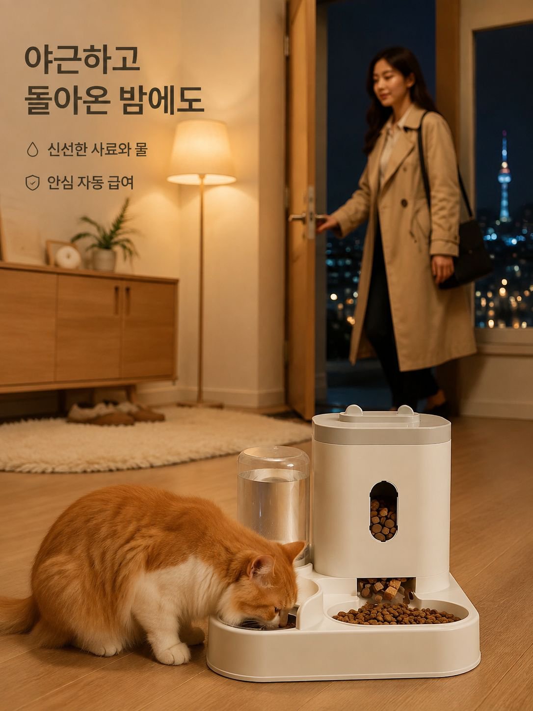 애완동물 그릇 이합일 고양이 개 먹이기