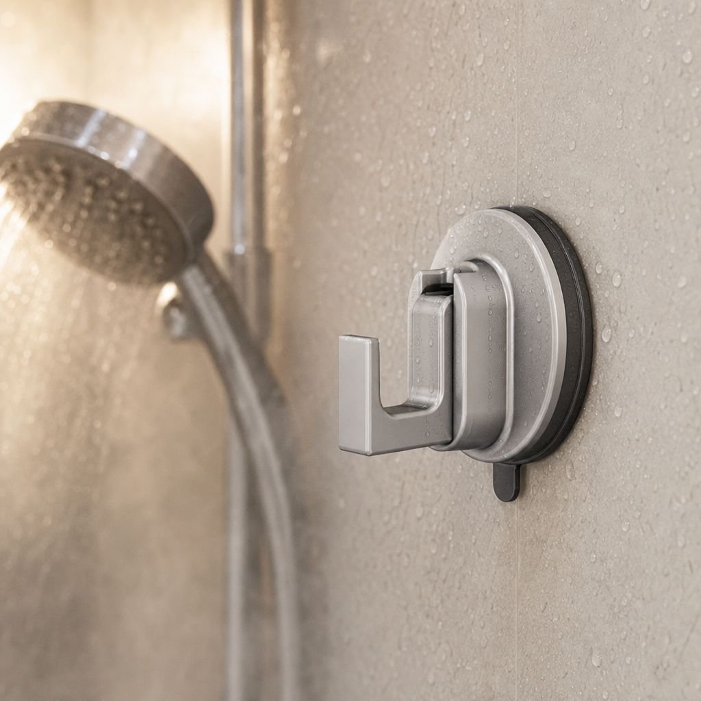 Easy installation of the no-drill suction cup clothes hook