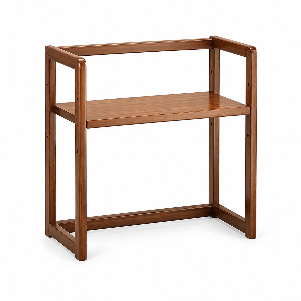 Estante de escritorio de madera maciza ajustable para el hogar