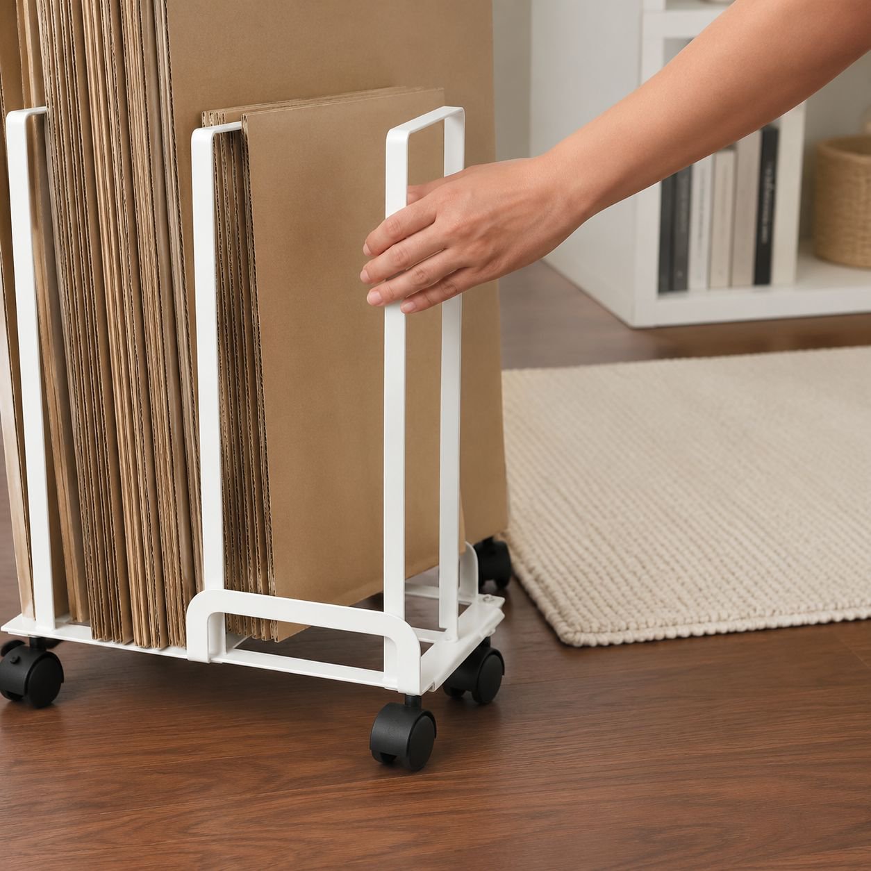 Multi-purpose Mobile Cardboard Organizer