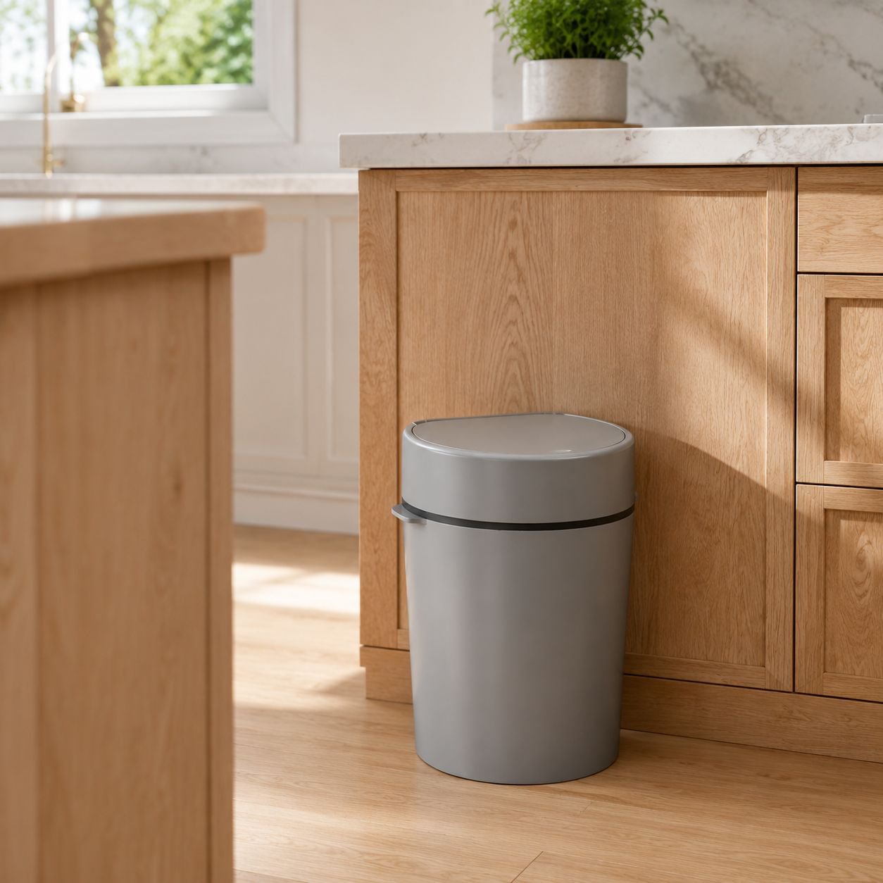 Pop-up Lid Large Capacity Storage Trash Can