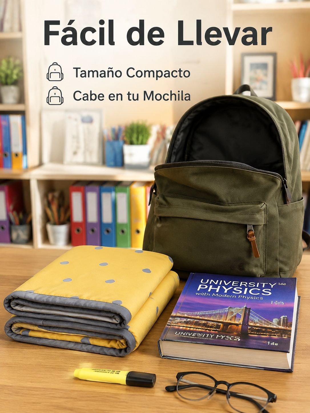 Manta de siesta de verano para estudiantes