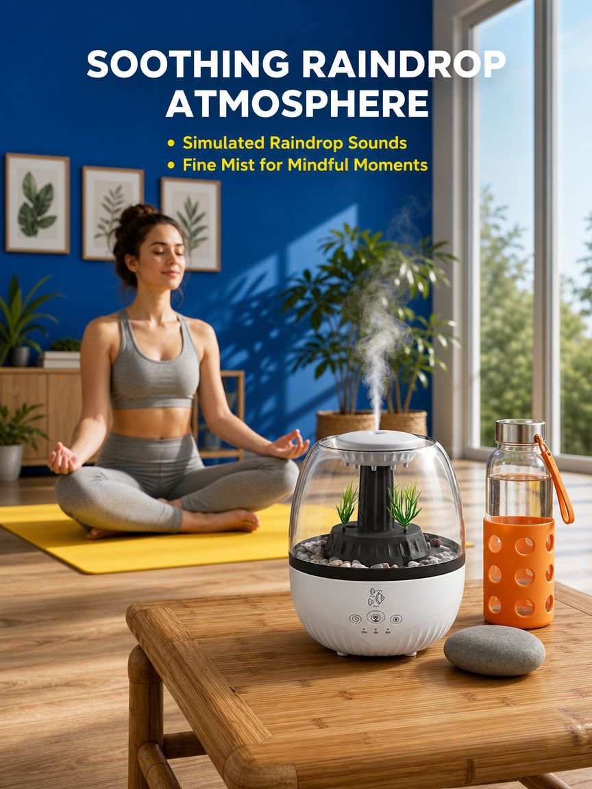 Compact aroma diffuser and humidifier with modern design