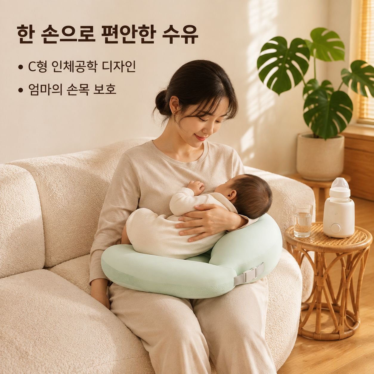 신생아 경사 구토 방지 수유 베개