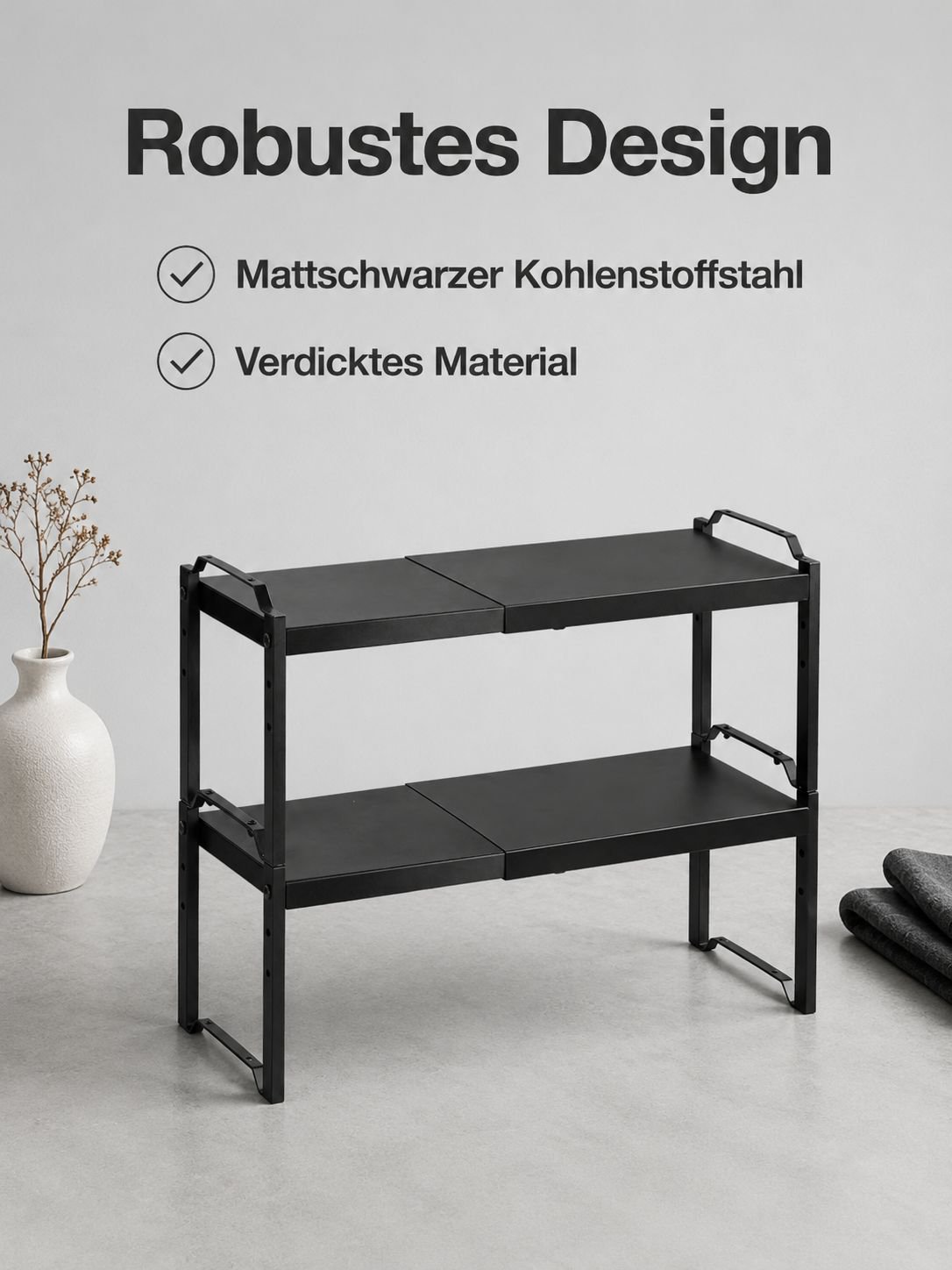 Multifunktionale, verstellbare Stapeltrennwand