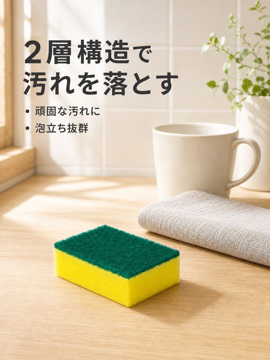 家庭用鍋洗いスポンジたわし