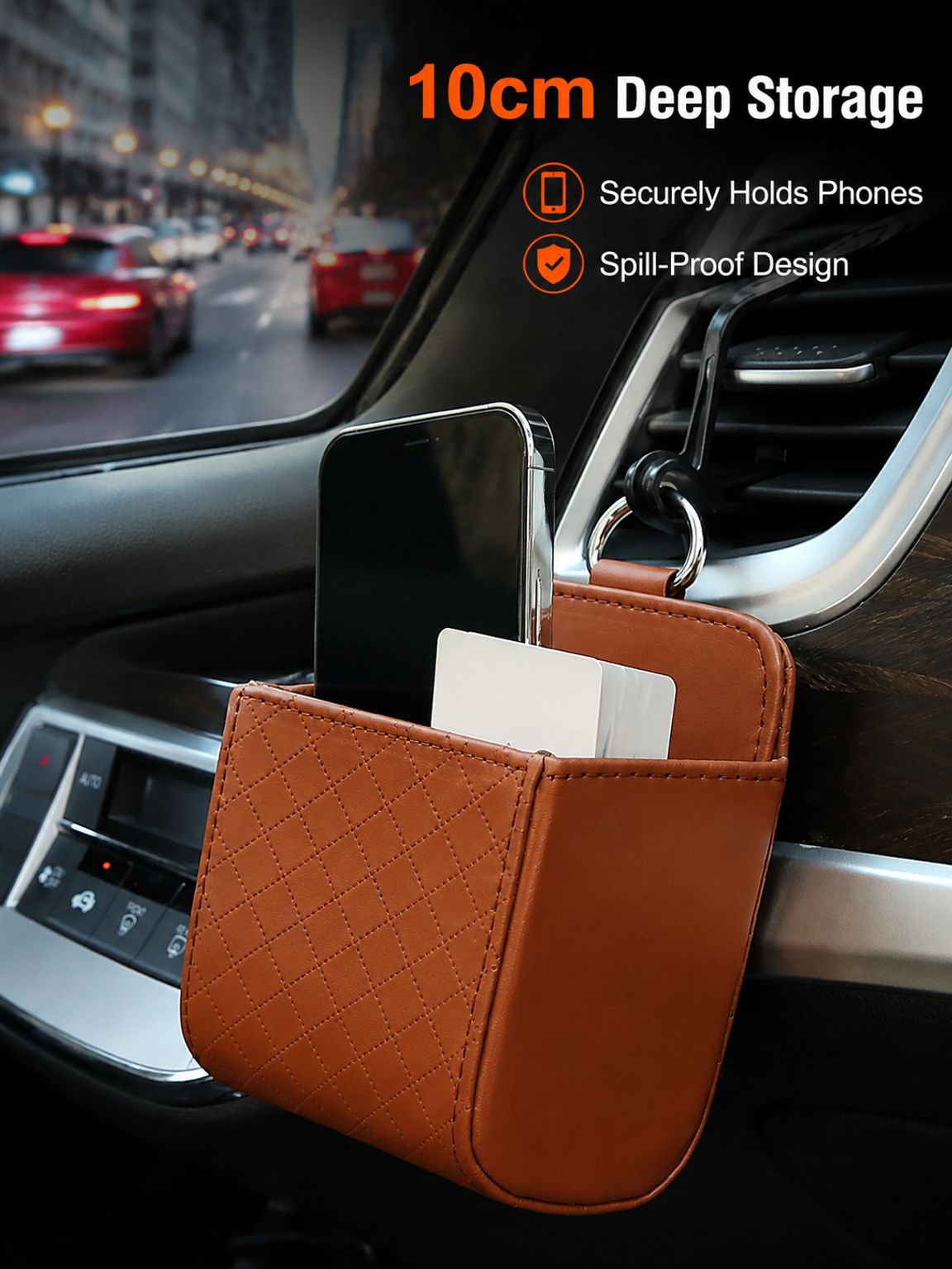 Car vent hanging storage bag