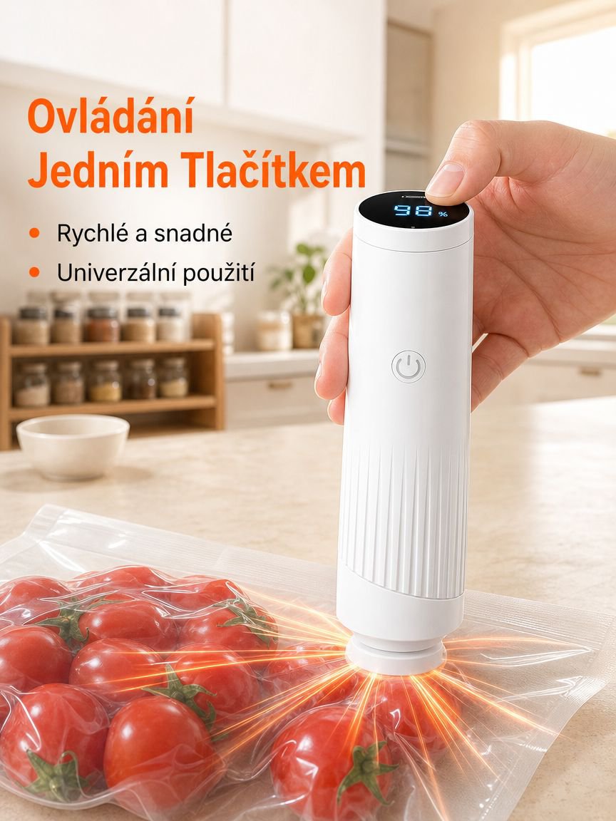 Domácí elektrická vakuová pumpa na potraviny, přenosný sáček na uchování čerstvosti