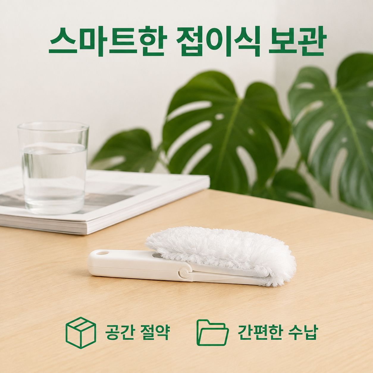 정전기 흡착식 접이식 먼지떨이