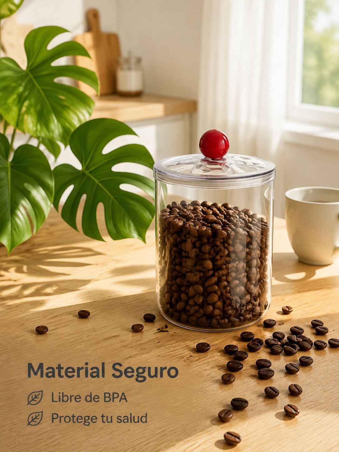 Recipiente de cocina para café en grano