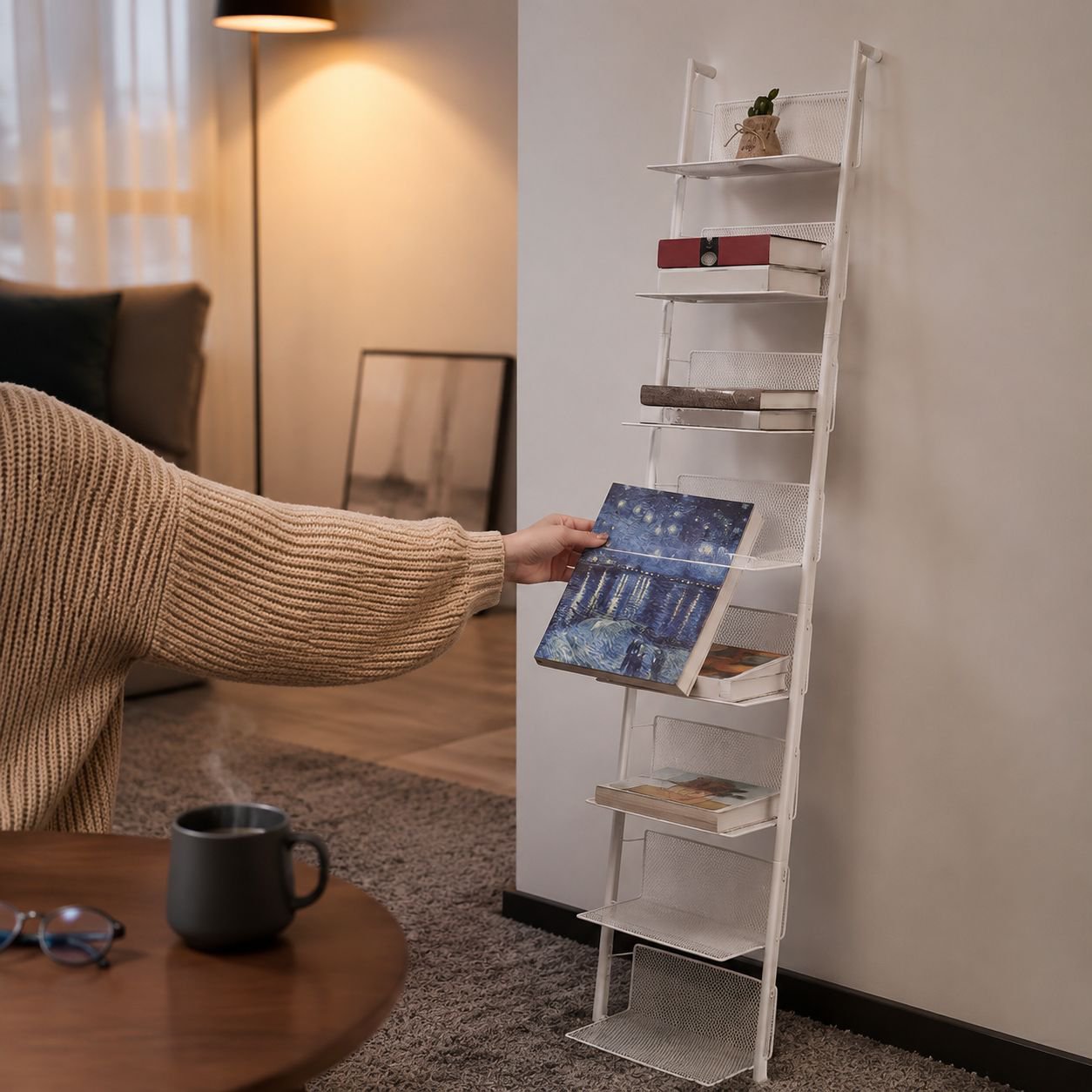 Multifunctional Newspaper and Magazine Display Rack
