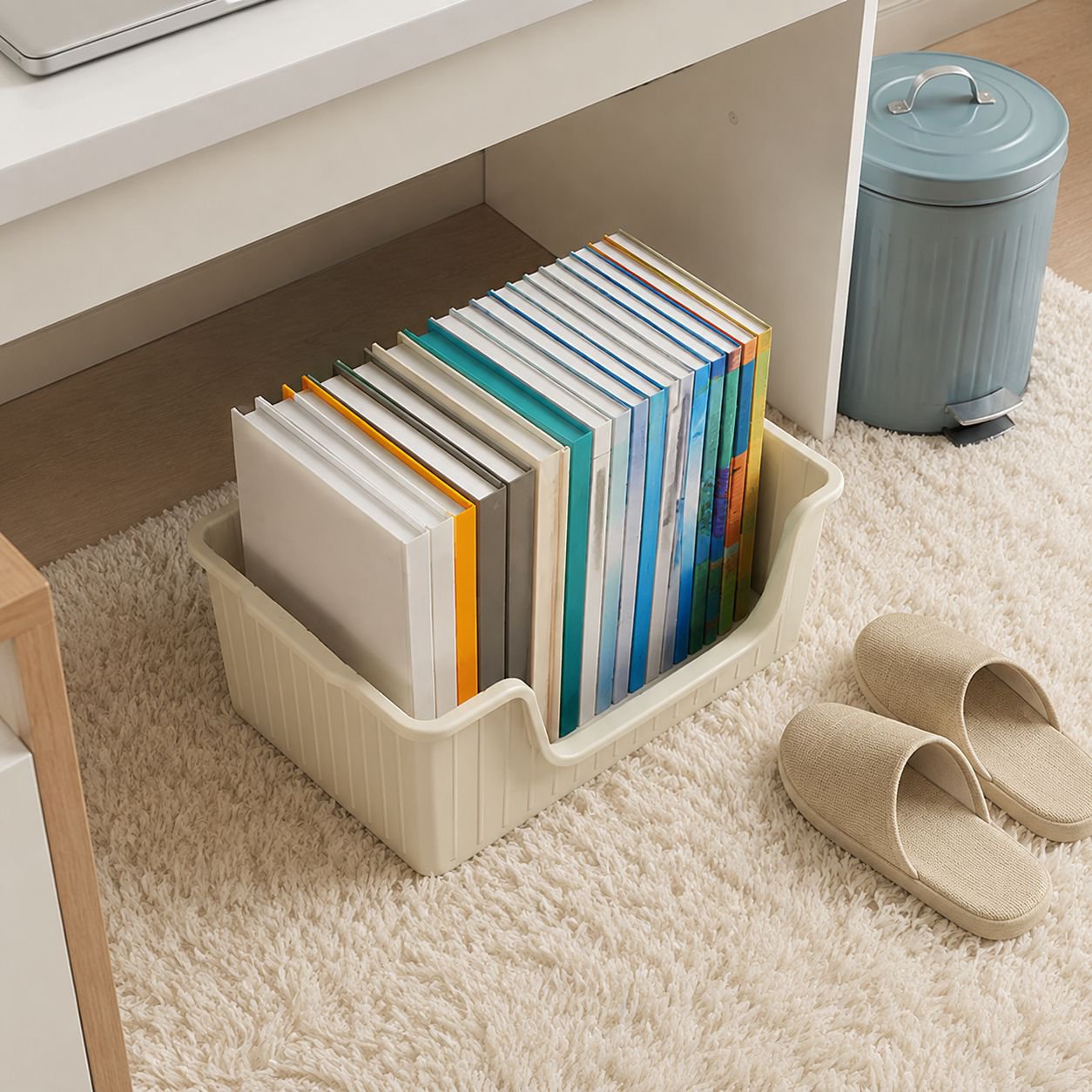 Caja de almacenamiento de libros móvil con ruedas para estudiantes