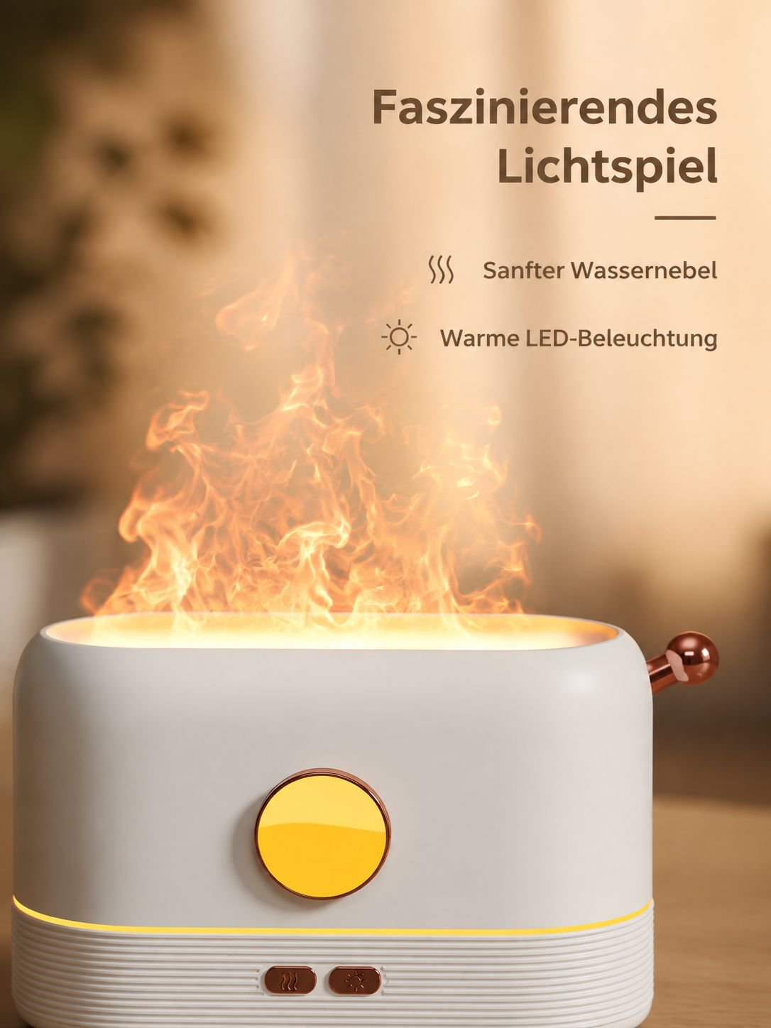 Simulierter Flammen-Aromadiffusor Luftbefeuchter