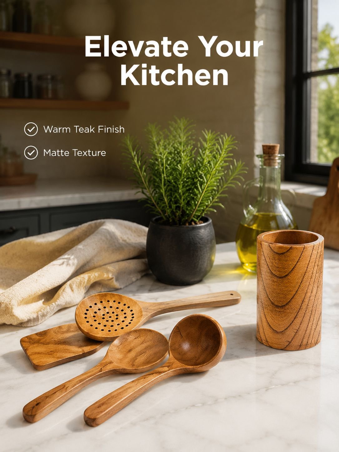 Wooden Cooking Utensil Set