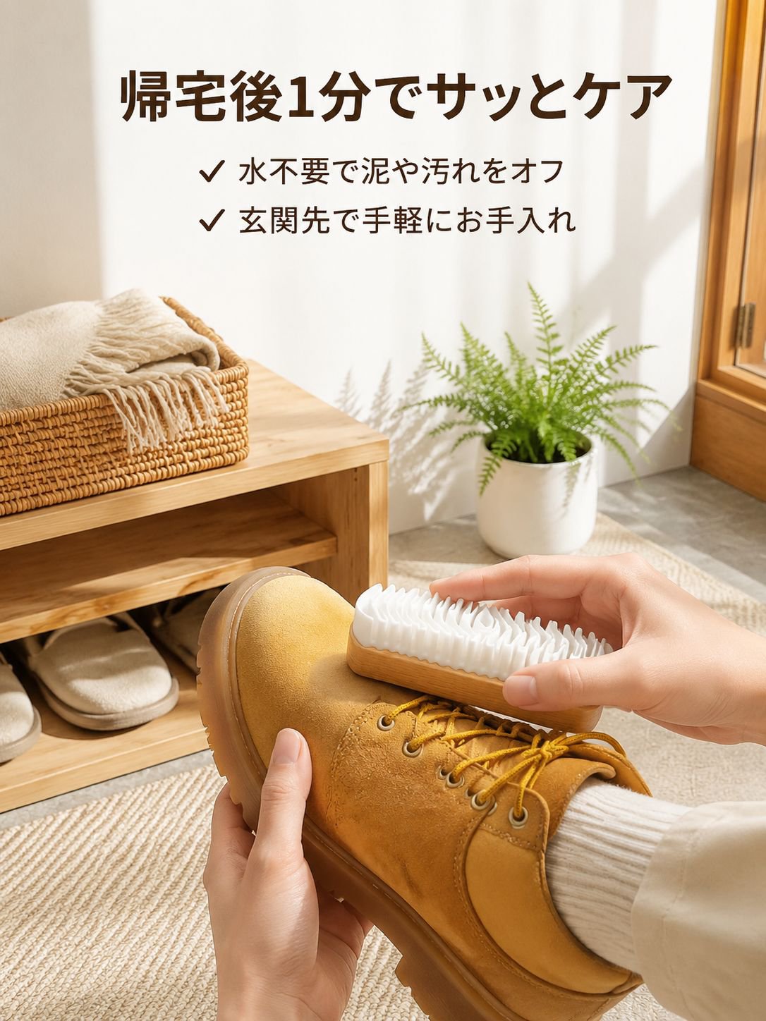 スエード・鹿革靴用生ゴムブラシ・クリーニング消しゴムセット