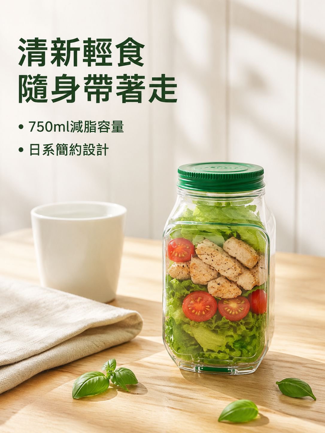 健康輕食水果蔬菜罐沙拉