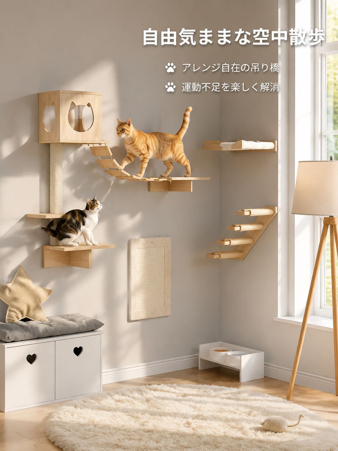 耐久性抜群のキャットクライミングタワー