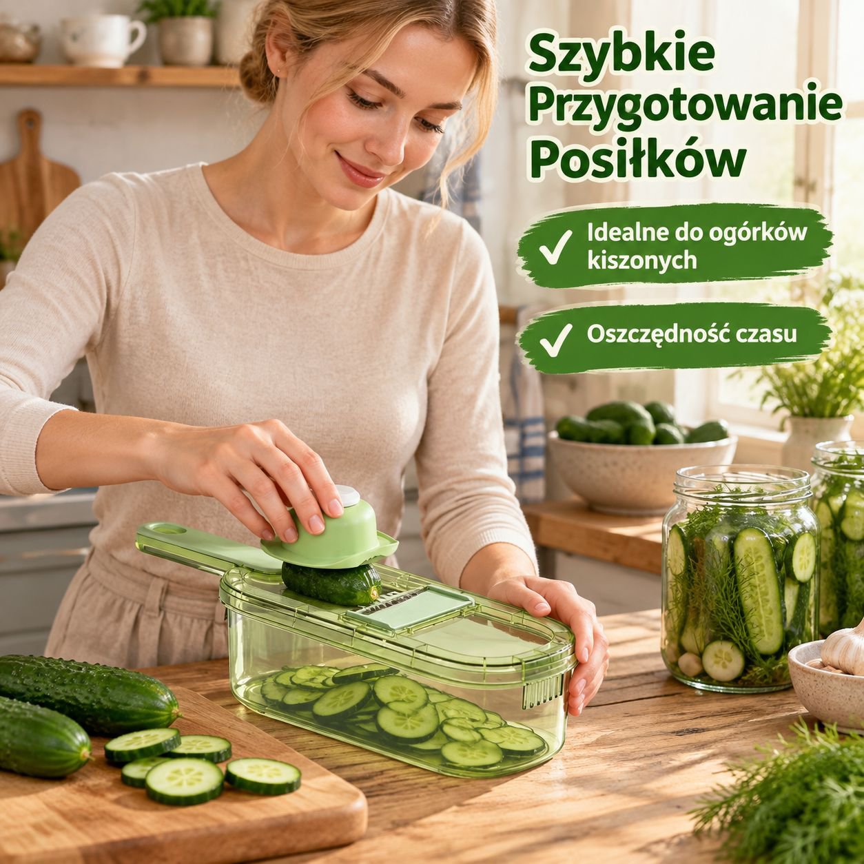 Wielofunkcyjna kuchenna krajalnica i szatkownica do warzyw