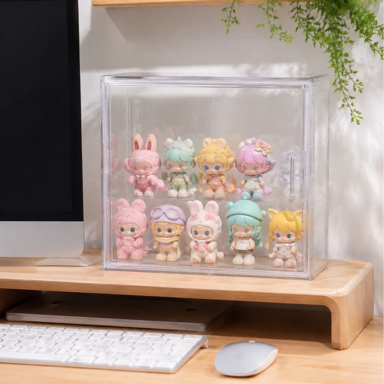 さまざまなサイズのぬいぐるみを収納可能