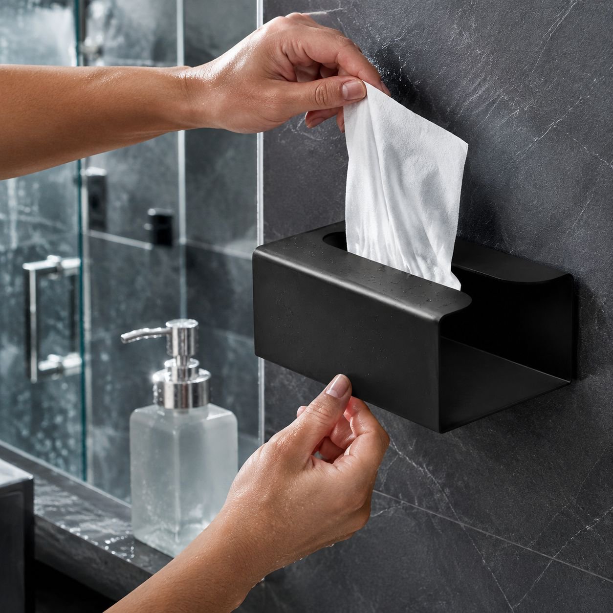 Portarrollo de papel higiénico impermeable de pared