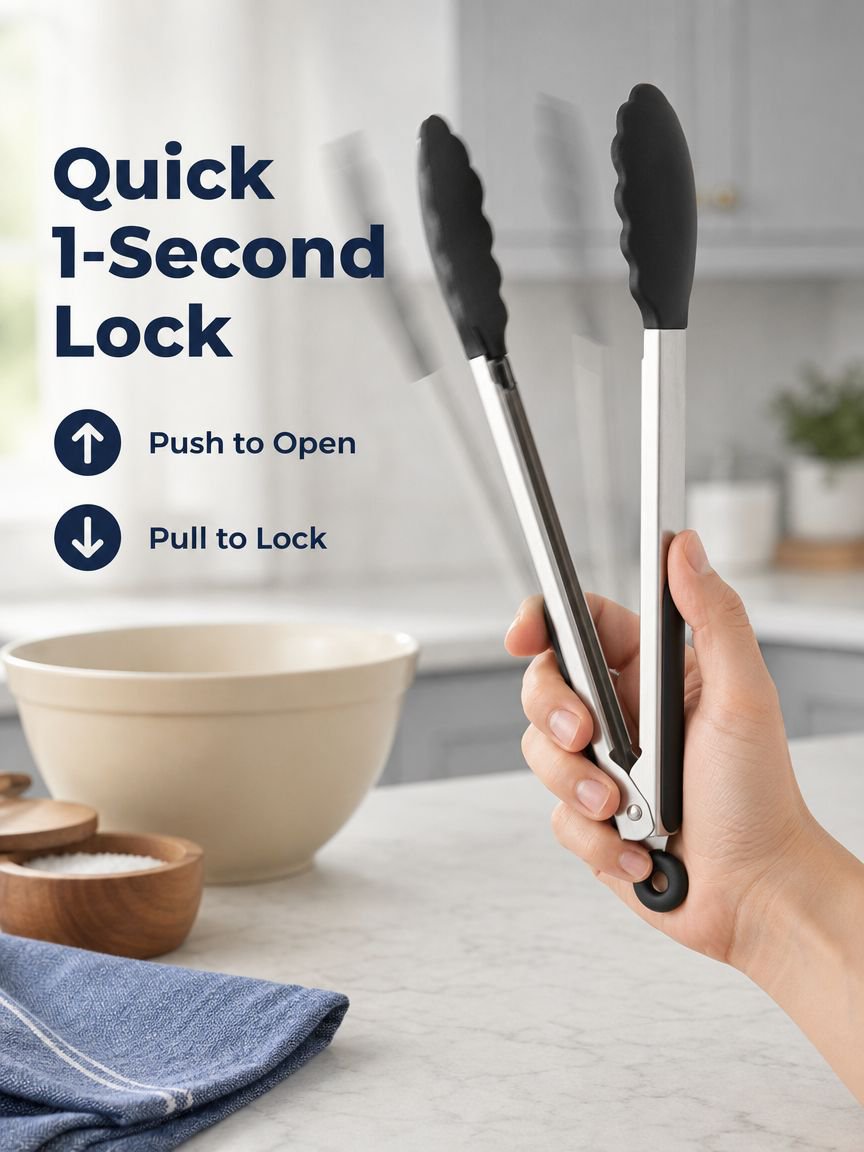 Silicone food tongs