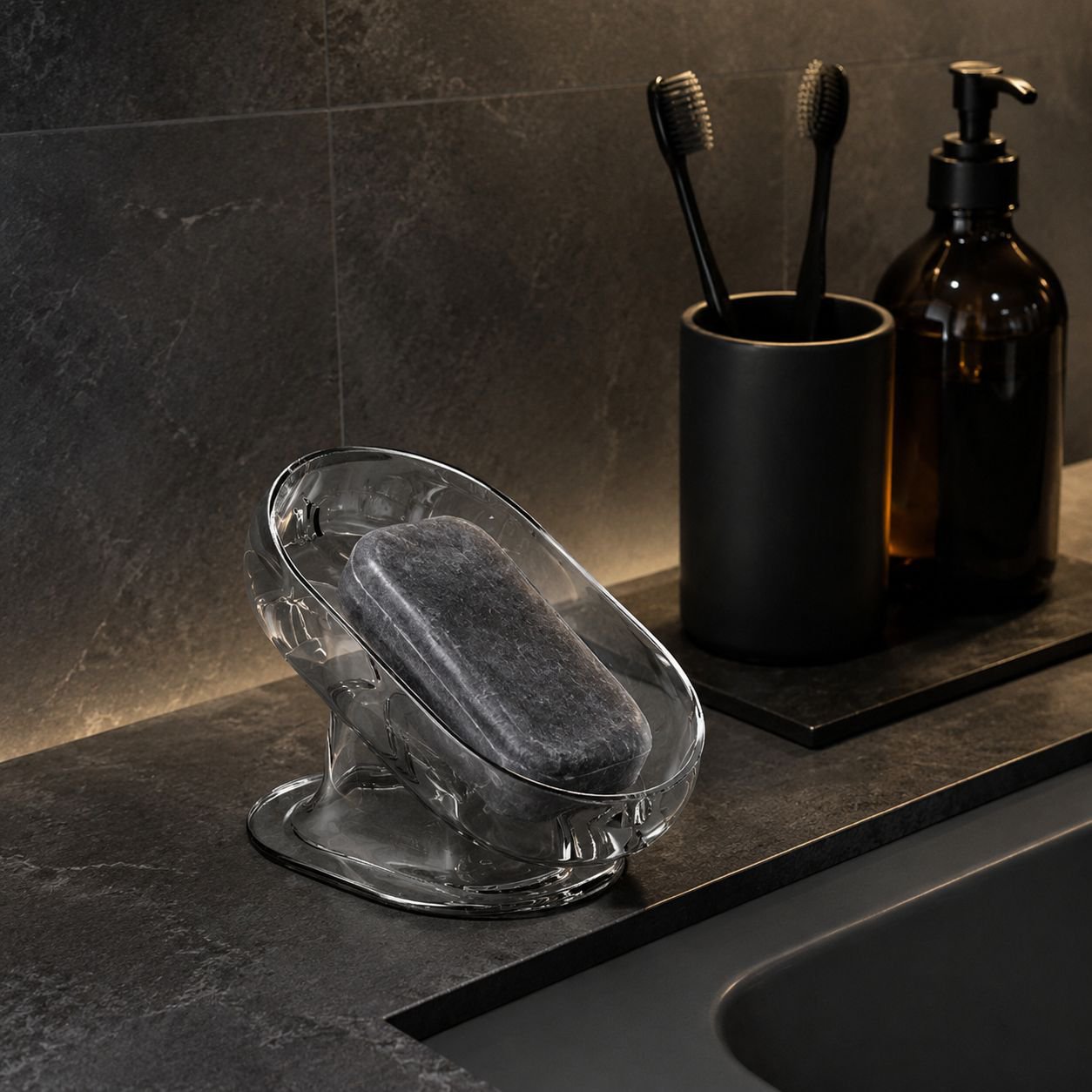 Non-slip soap dish suitable for all bathroom styles