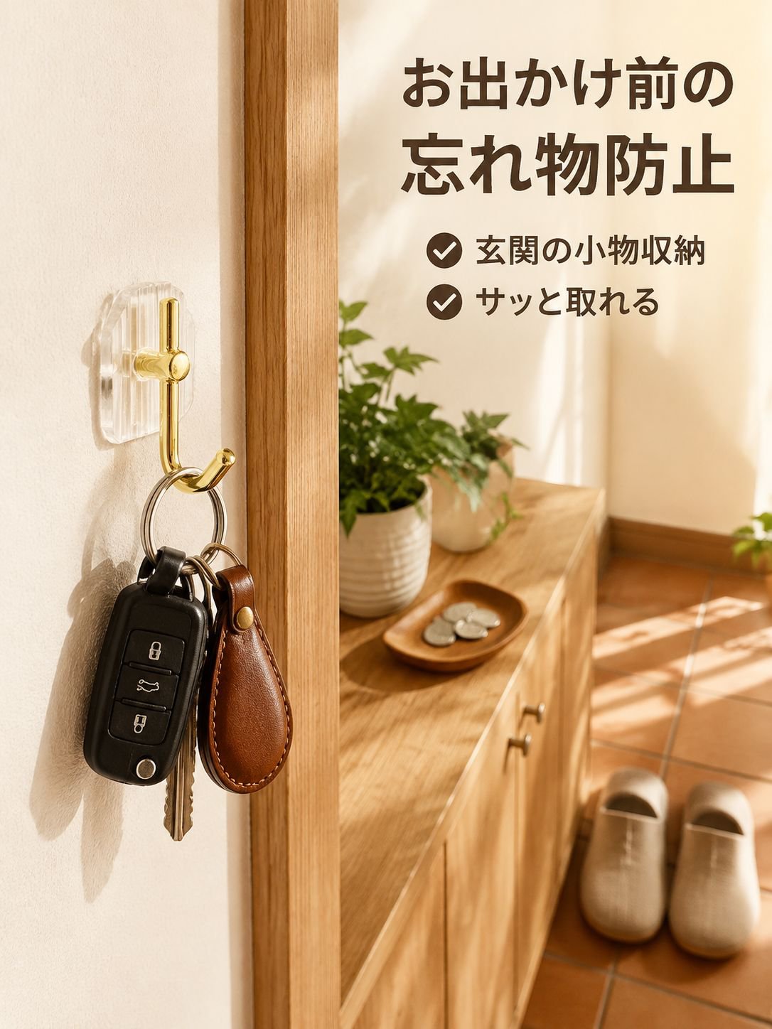 強力粘着高級感クマ型フック