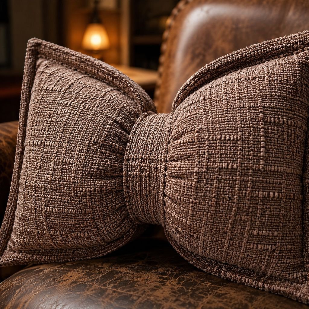 JMY-Cute Chenille Bow Pillow