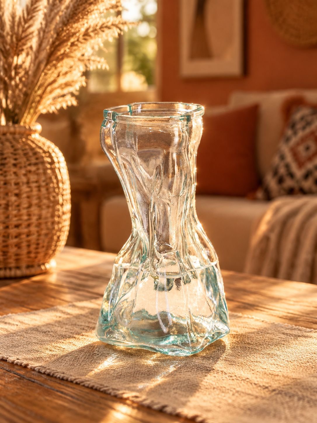 Close-up of irregular vase shape for modern interiors