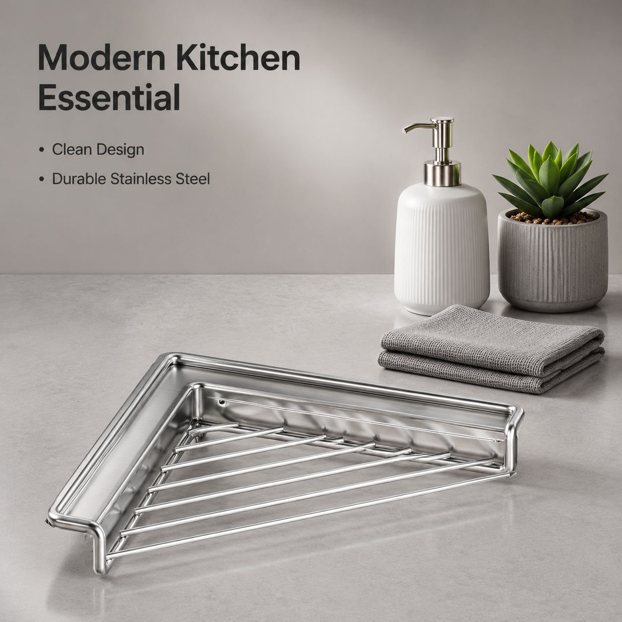 Stainless steel kitchen sink drain rack