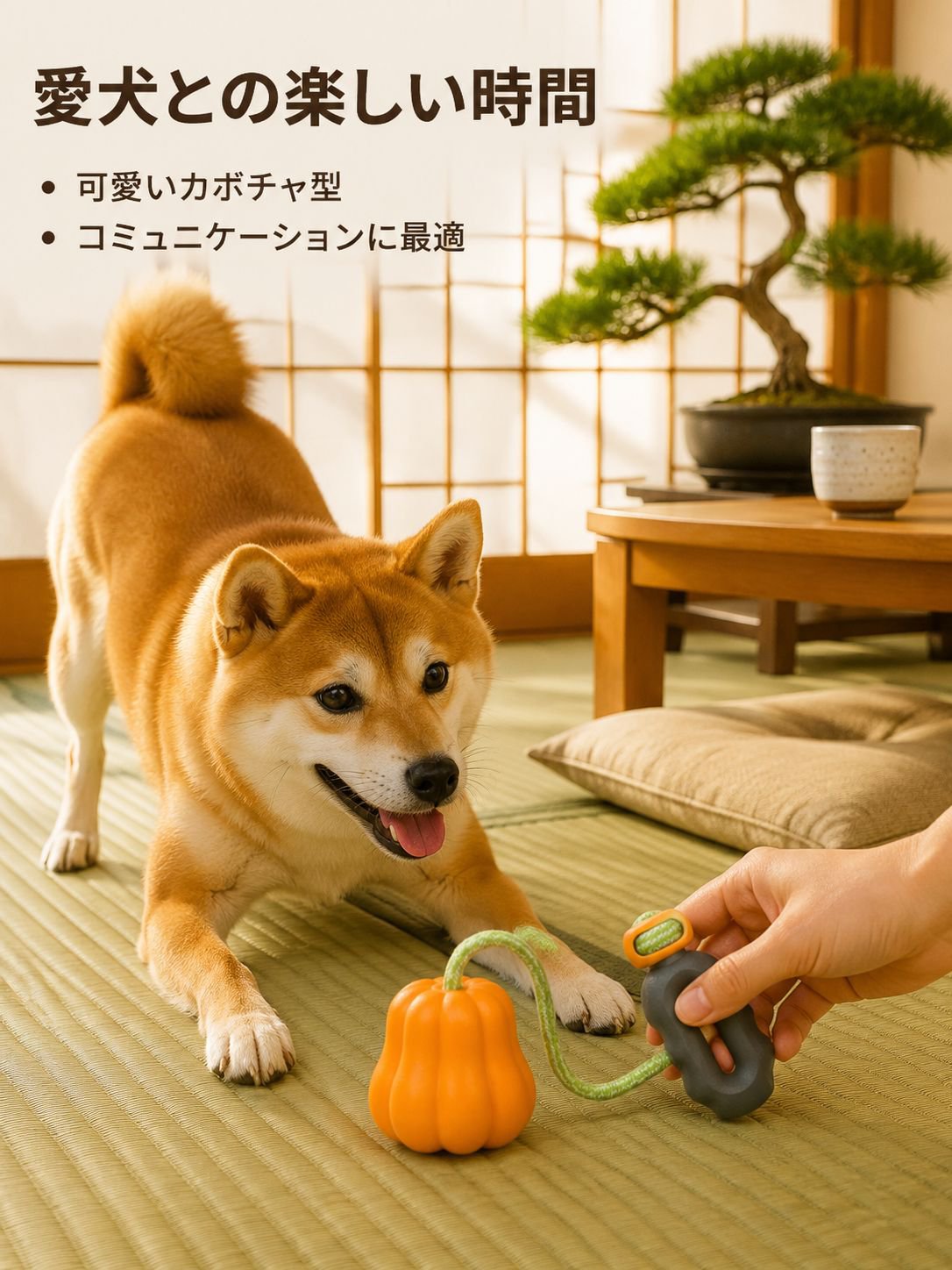 ペット用パンプキン型おもちゃ