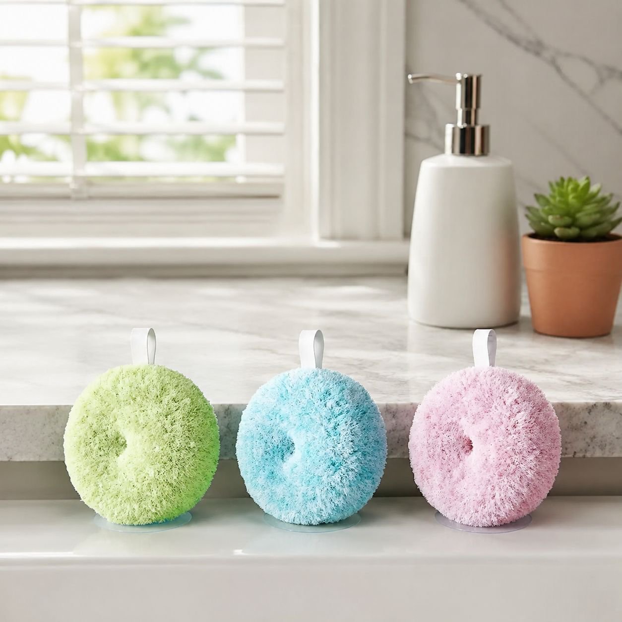 Multipurpose Antibacterial Brush for Kitchen Sink and Countertops