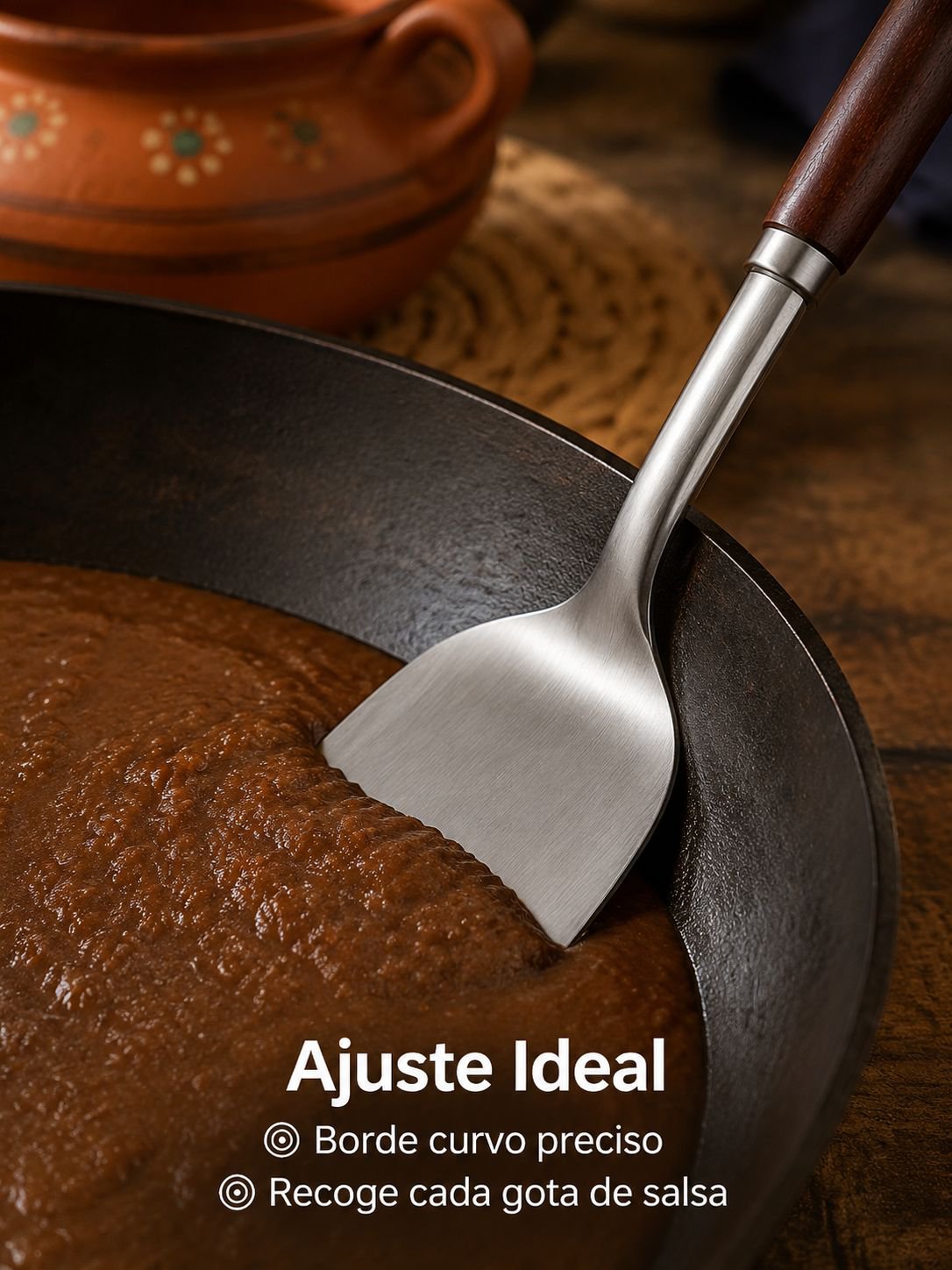 Espátula profesional de acero inoxidable grueso
