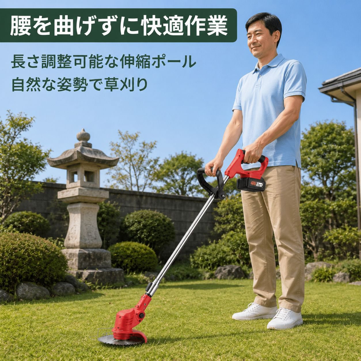 小型充電式リチウム電池草刈り機