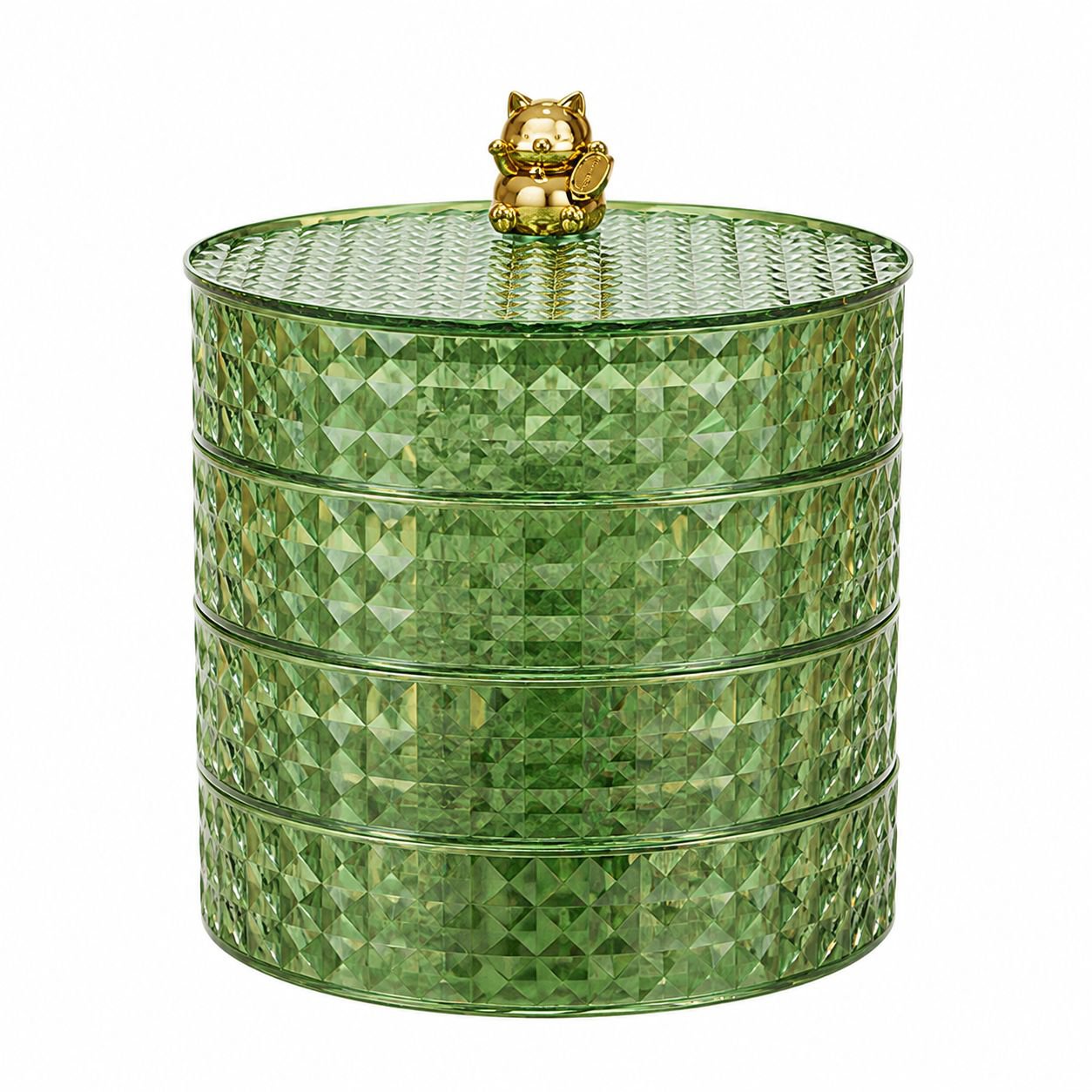 Luxury Dustproof Desktop Cosmetic Shelves Jewelry Box