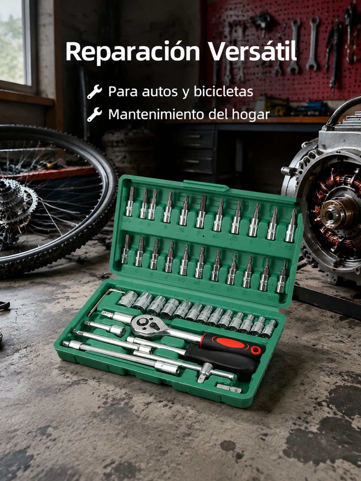Juego de herramientas de 46 piezas para reparación de automóviles