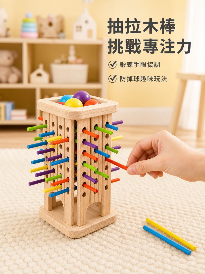 彩色分揀木質玩具
