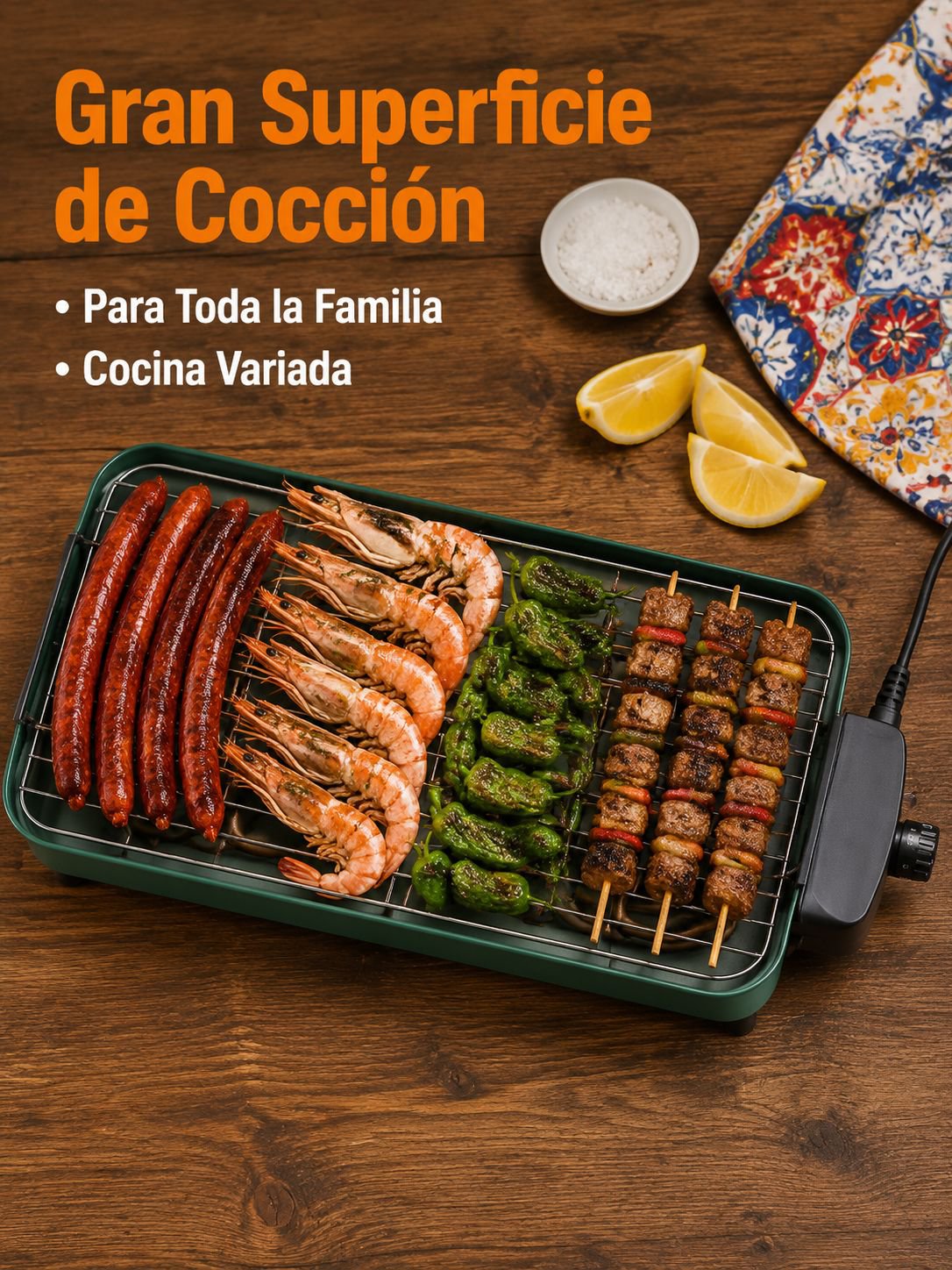 Multifunctional smokeless electric grill