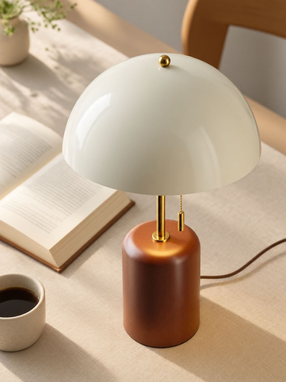 Vintage-inspired desk lamp for study space
