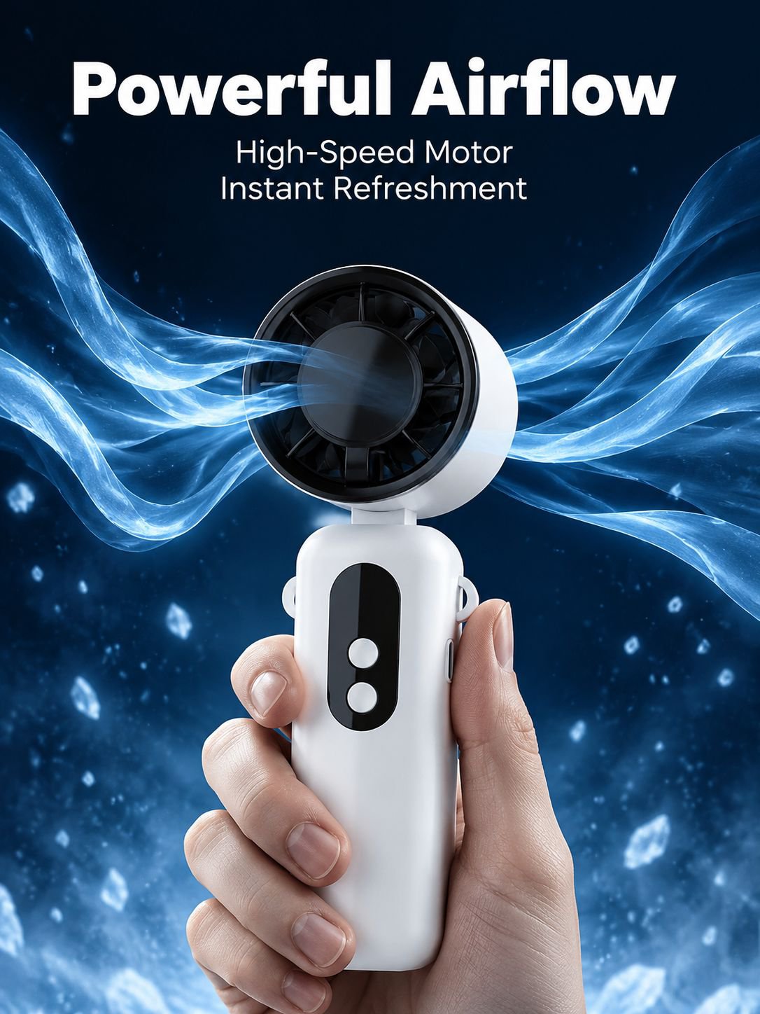 High-speed Cooling Mini Fan, Portable Handheld Neck Fan for Outdoor
