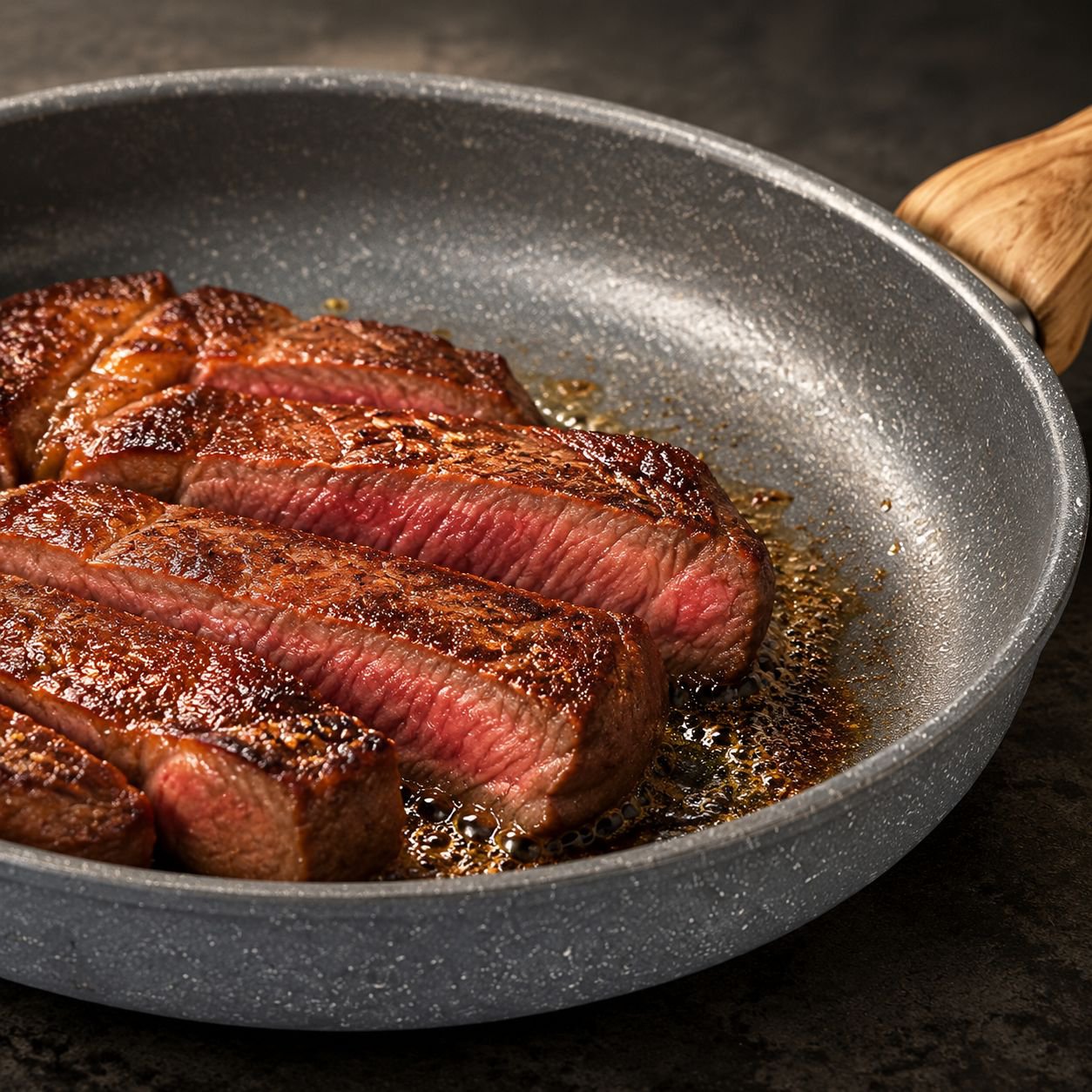 Poêle à steak en pierre Maifan pour cuisson saine