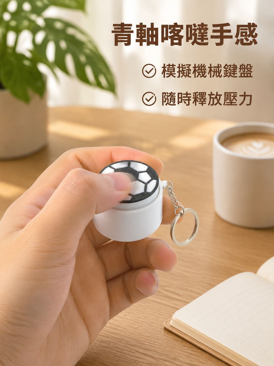 3D列印按壓減壓按鈕鑰匙扣球玩具掛件