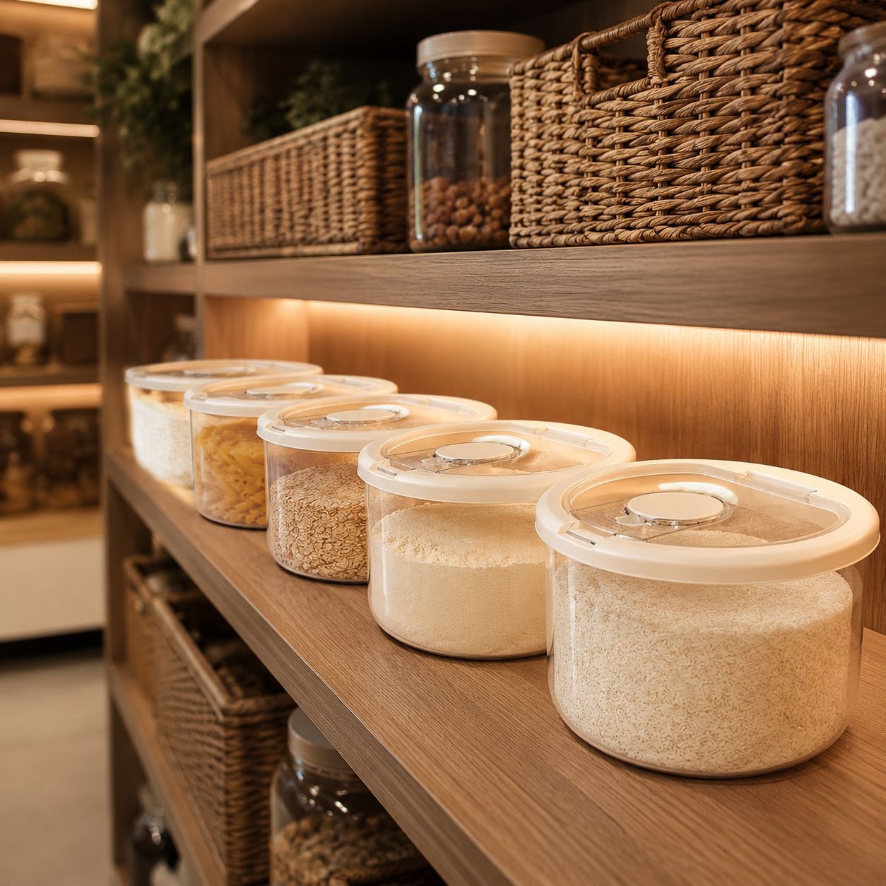 Large capacity food box for dry goods